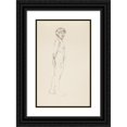thumbnail image 1 of Adolf Sternschuss 16x24 Black Ornate Framed Double Matted Museum Art Print Titled: Act of Standing Woman (1909), 1 of 5