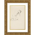 thumbnail image 1 of Adolf Sternschuss 16x24 Gold Ornate Framed and Double Matted Museum Art Print Titled - The Act of Kneeling Woman (1909), 1 of 4