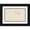thumbnail image 1 of Adolf Sternschuss 18x13 Black Ornate Wood Framed Double Matted Museum Art Print Titled - Women's Half -Act (Sketch) (1909), 1 of 5