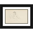 thumbnail image 1 of Adolf Sternschuss 24x16 Black Ornate Framed Double Matted Museum Art Print Titled: The Act of a Sitting Man Supporting His Head with His Left Hand (1909), 1 of 5