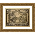 thumbnail image 1 of Adolf Wölfli 14x12 Gold Ornate Wood Frame and Double Matted Museum Art Print Titled - Rosalinda - Lina Solo - Bedara (1905), 1 of 4