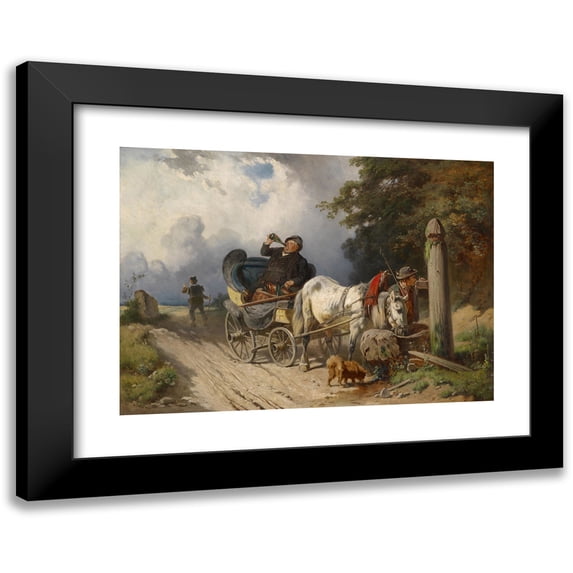 Adolf van der Venne 24x18 Black Modern Framed Museum Art Print Titled - Everyone Has Strengthened