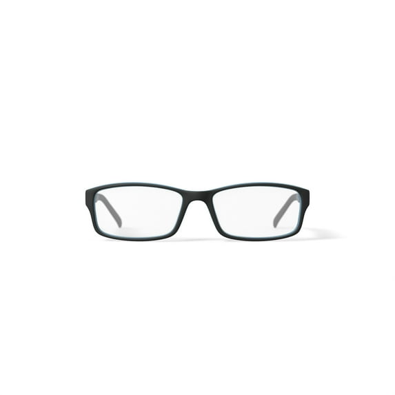 Adolfo Youth Pitcher Rectangular Prescription Eyeglasses with Case, Black/Blue