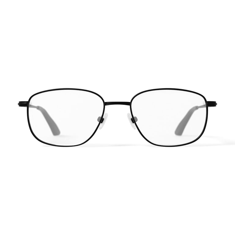 Adolfo Men's Colonel Square Prescription Eyeglasses with Case