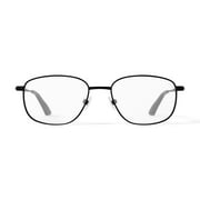 Adolfo Mens Colonel Square Prescription Eyeglasses with Case, Gunmetal