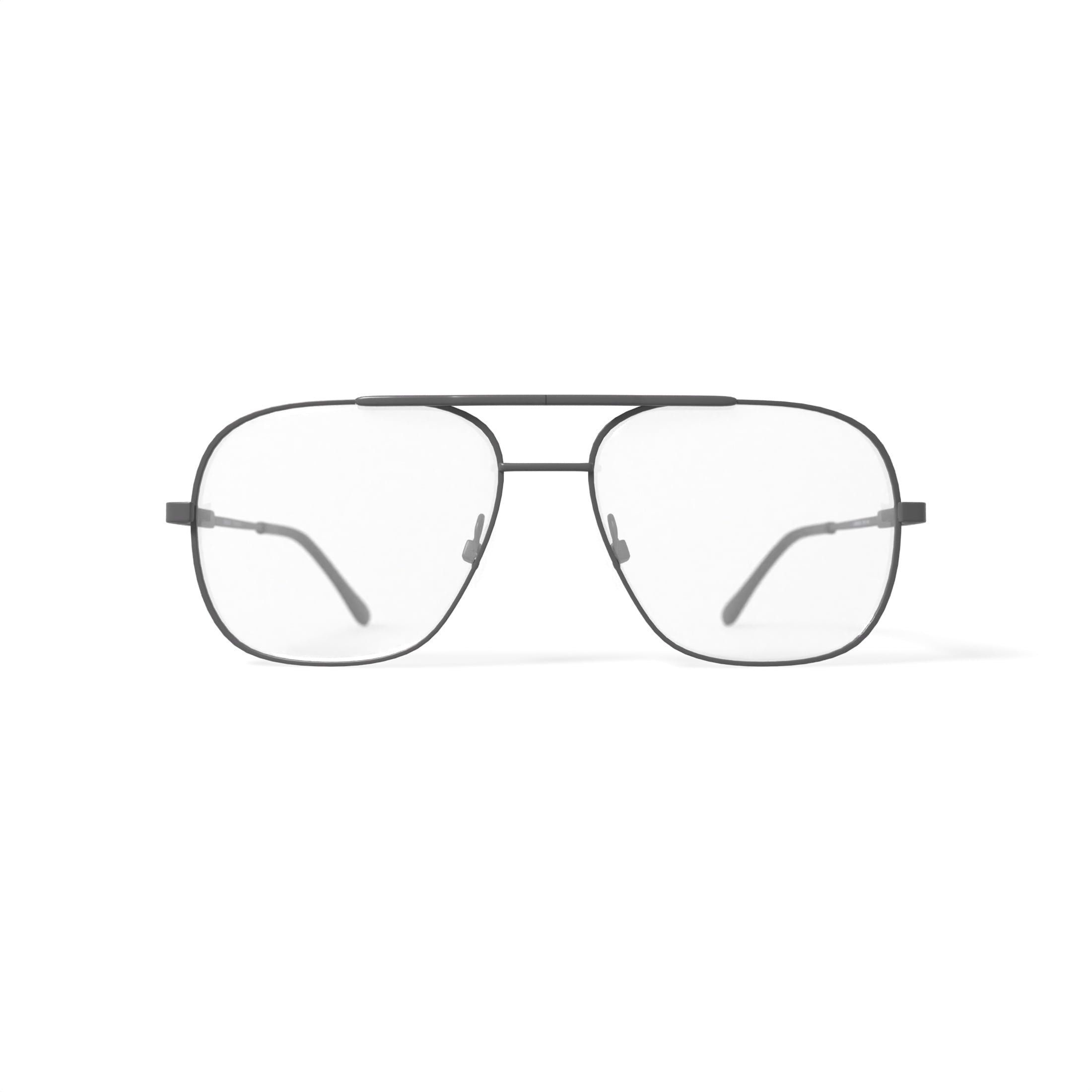 Adolfo Men's Grant Aviator Prescription Eyeglasses with Case, Gunmetal