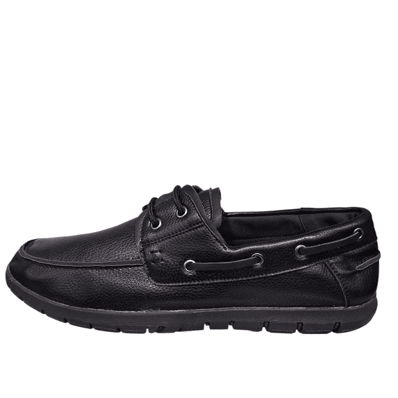 Adolfo Stanley Men's Casual Moc-Toe Loafer -Comfortable Slip-On Boat Shoes-Black -Size 11