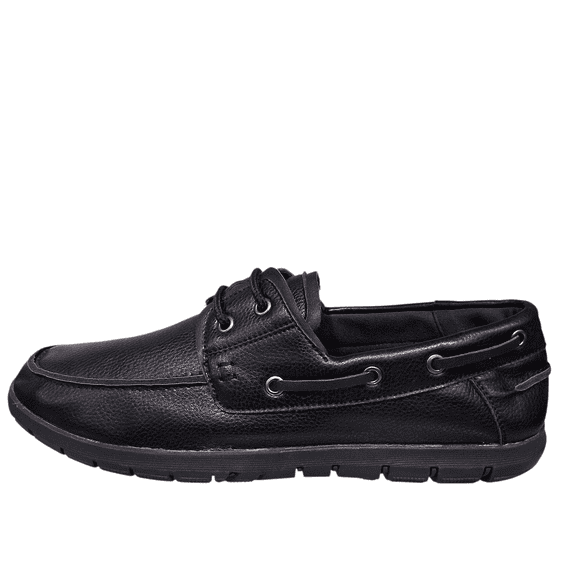 Adolfo Stanley Men's Casual Moc-Toe Loafer -Comfortable Slip-On Boat Shoes-Black -Size 85