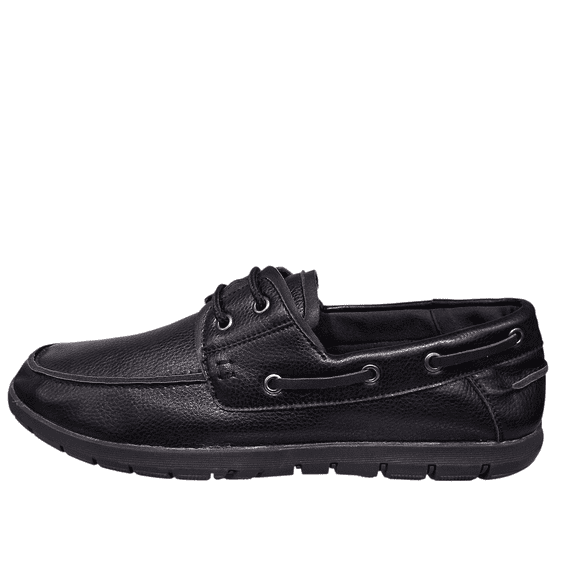 Adolfo Stanley Men's Casual Moc-Toe Loafer -Comfortable Slip-On Boat Shoes-Black -Size 10