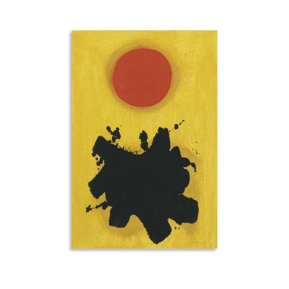 Adolph Gottlieb Flat Black High-Definition Giclee Art Print Canvas Art Poster and Wall Art Picture Print Modern Family bedroom Decor Posters 16x24inch(40x60cm)