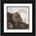 thumbnail image 1 of Adolph Tidemand 12x12 Black Ornate Wood Framed Double Matted Museum Art Print Titled: Study of Dog Roses and Ferns (1834), 1 of 5