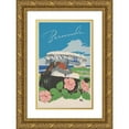 thumbnail image 1 of Adolph Treidler 13x18 Gold Ornate Wood Frame and Double Matted Museum Art Print Titled - Bermuda (1940), 1 of 4