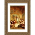 thumbnail image 1 of Adolphe Joseph Thomas Monticelli 2x Matted 18x24 Gold Ornate Framed Art Print 'An evening at the Paiva', 1 of 2