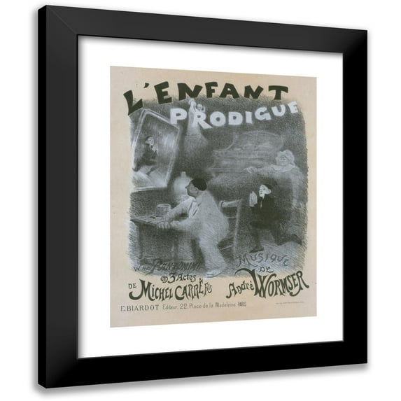 Adolphe Léon Willette 19x24 Black Modern Framed Museum Art Print Titled - The Prodigal Child (1896)