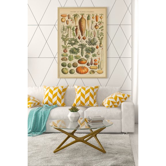 Adolphe Millot Vegetables Art Print: Botanical Kitchen Wall Decor, Unframed Paper Poster 8x10in