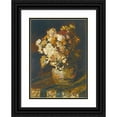 thumbnail image 1 of Adolphe Monticelli 11x14 Black Ornate Wood Framed Double Matted Museum Art Print Titled: Various Flowers, 1 of 5