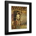 thumbnail image 1 of Adolphe Monticelli 17x24 Black Modern Framed Museum Art Print Titled - A Painter at Work on a House Wall (1875), 1 of 5