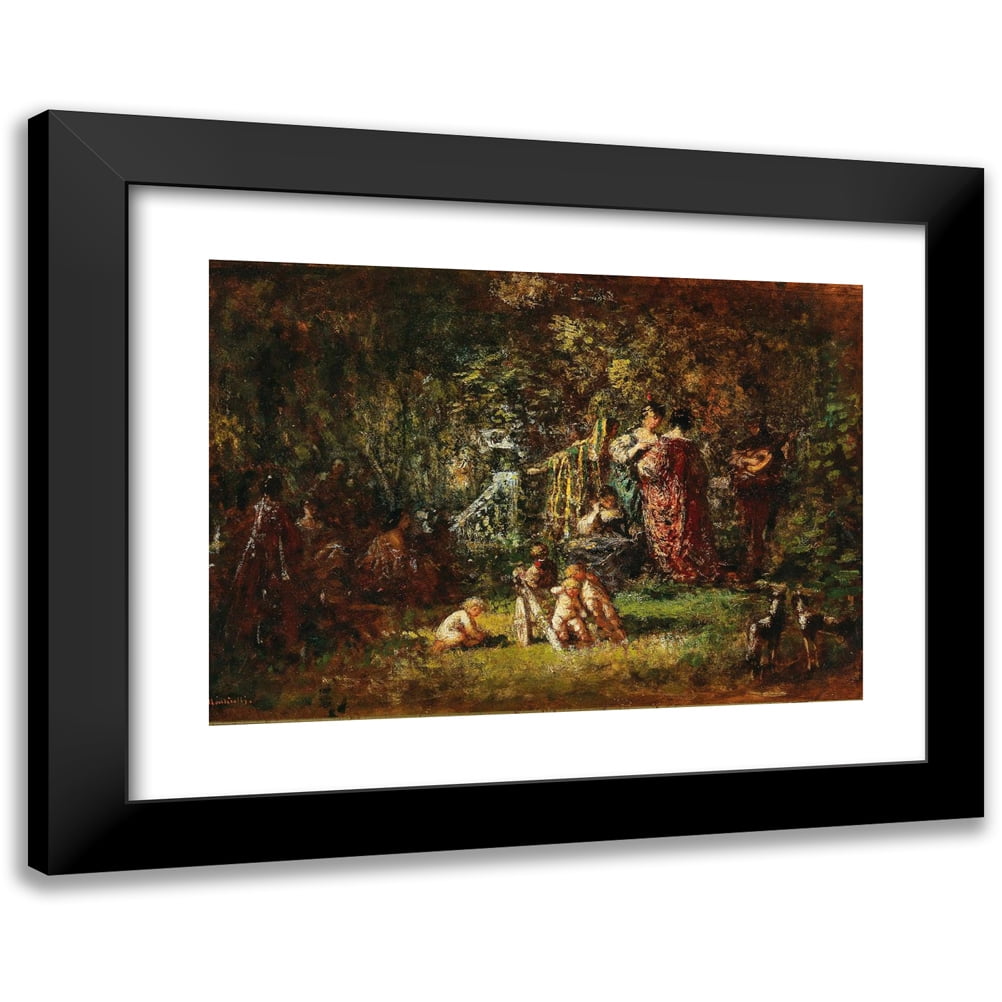Adolphe Monticelli 24x18 Black Modern Framed Museum Art Print Titled ...