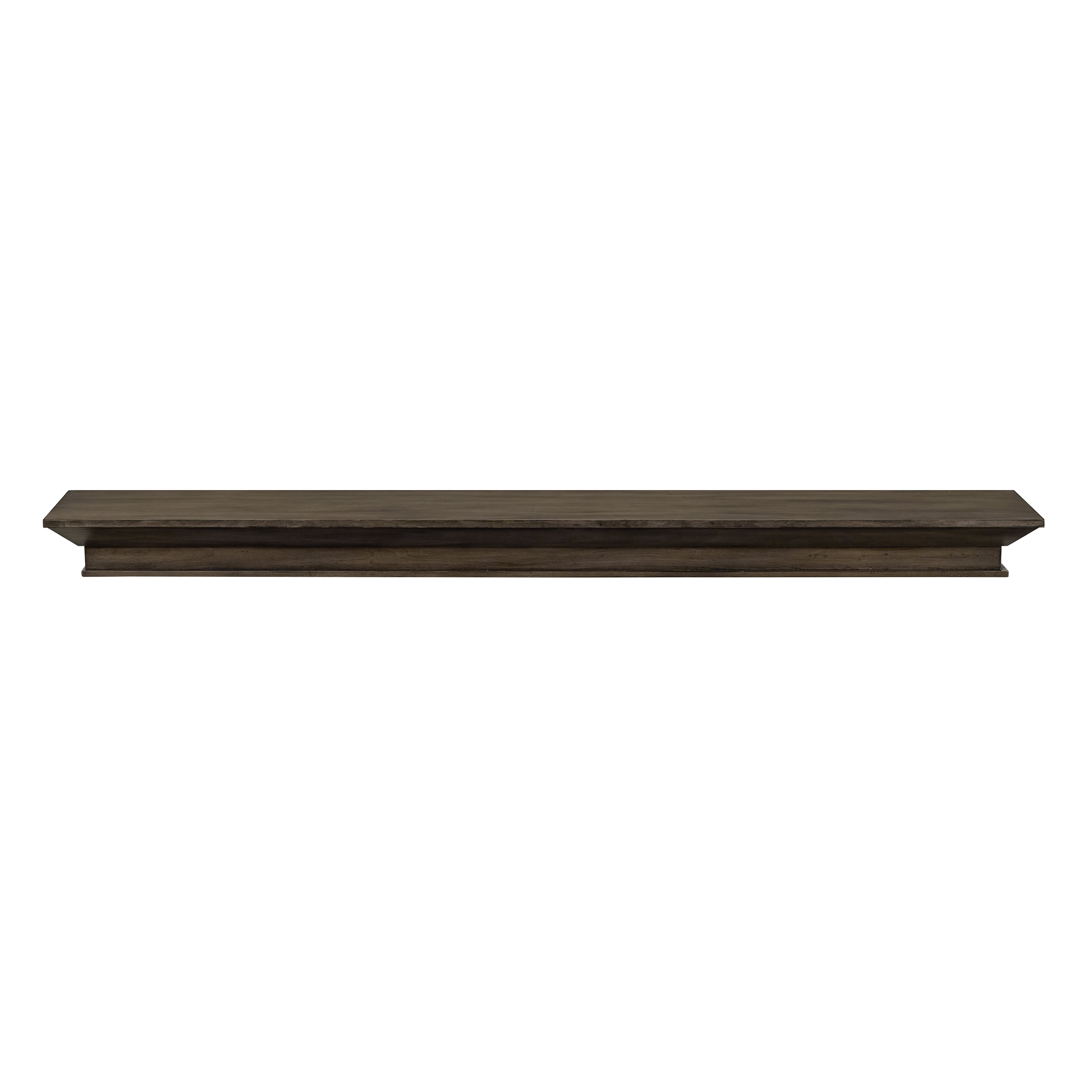 Adom Floating Mantel Wall Shelf, Traditional, Weathered Gray Oak