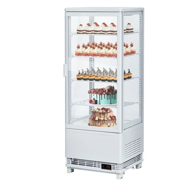 Adoolla 3.5 Cu.Ft. Commercial Countertop Display Refrigerator, Refrigerated Display Case with LED Lighting