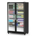 thumbnail image 1 of Adoolla 39 Cu.Ft. Double Glass Door Commercial Upright Merchandiser Display Refrigerator with Adjustable Shelves & LED Lighting, 1 of 8