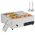 thumbnail image 1 of Adoolla 48QT Commercial Food Warmer, Stainless Steel Electric Buffet Server with 6 x 8Qt Pans, 1 of 7