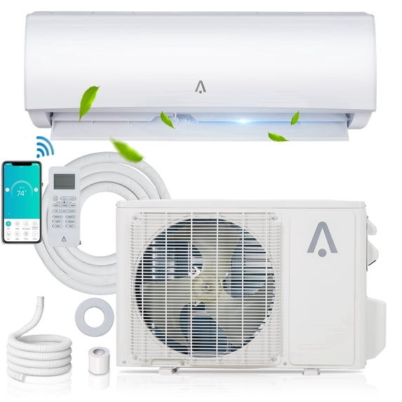 Adoolla 9000 BTUs WiFi Enabled Smart Inverter Split Air Conditioner & Heater, 23.5 SEER2, 230V