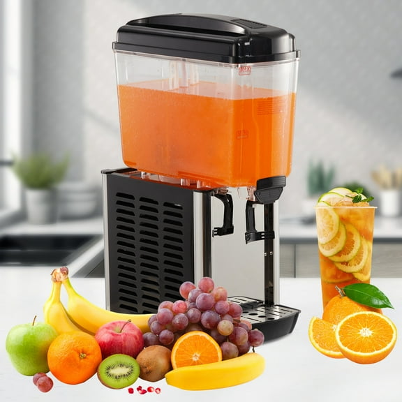 Adoolla Commercial Cold Beverage Drink Server Dispenser Machine, 4.8 Gallon/Tank