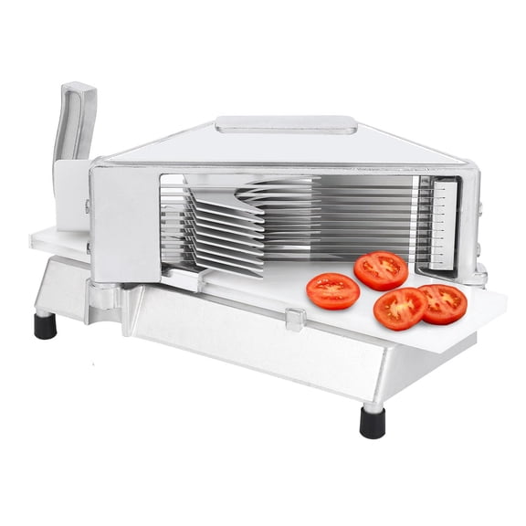 Adoolla Commercial Tomato Slicer, 1/4-Inch Tomato Cutter Vegetable Slicer with Built in Cutting Board