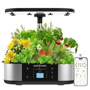 Adoolla WiFi Indoor Herb Garden Kit, 12 Pods Hydroponics Growing System up to 30", Automatic Watering, Fertilization