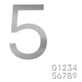 thumbnail image 1 of Adoorn 4 Inch Mailbox Numbers - Number 5, Silver Color, Each Sold Individually, Premium Metal Self Stick Address Numbers, Weatherproof Mailbox Numbers for Outside, 1 of 9