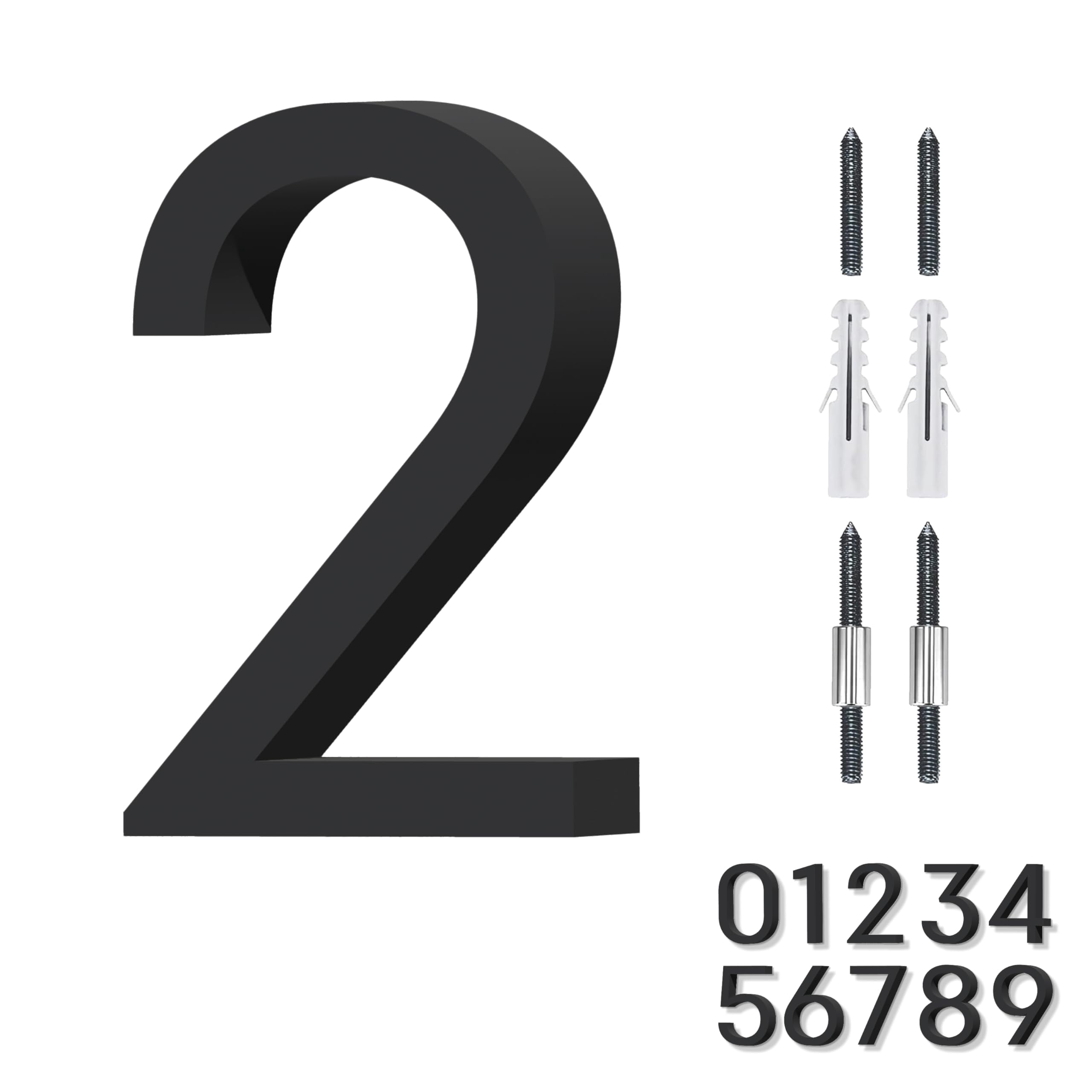 Adoorn 6 Inch, House Numbers, Weather-Resistant, Modern Address Numbers ...