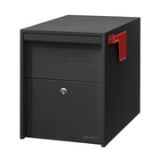 Adoorn Lockable Post Mount Mailbox | Large Size - Anti-Theft Locking Mailbox, 15.5" H x 12" W x 18.5" D, Weatherproof Mailboxes for Outside The House