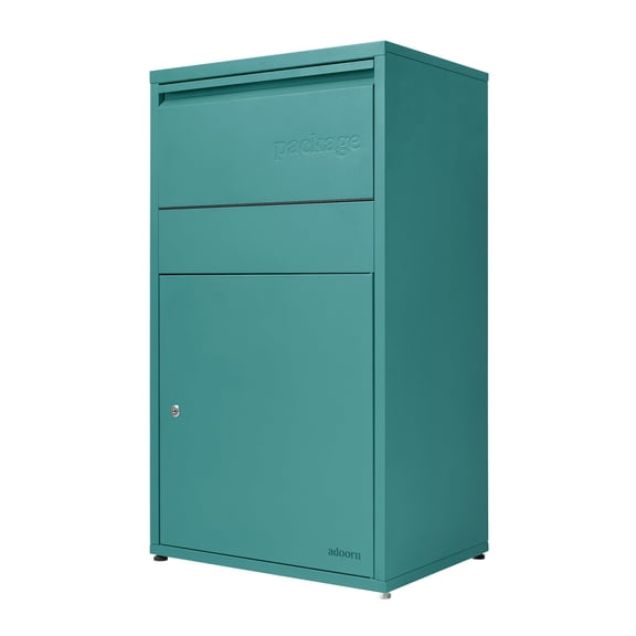 Adoorn Package Delivery Boxes for Outside, Large 36 x 20.5 x 15 (HxWxD) Security Package Box, Free Standing Anti-Theft Parcel Drop Box - Aegean Sea