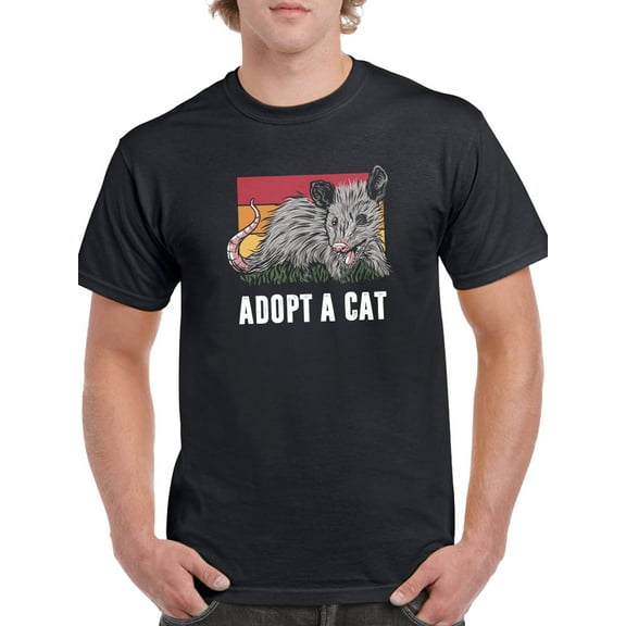 Adopt A Cat T-Shirt Men -Smartprints Designs, Male Small
