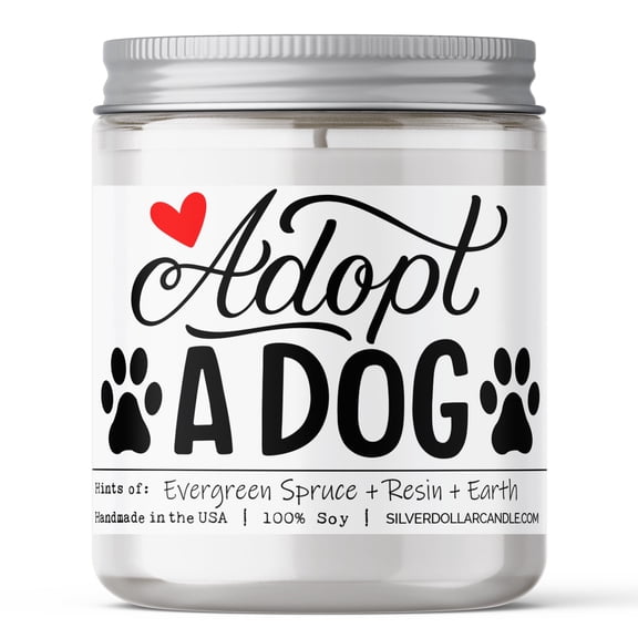 Adopt A Dog Candle | Christmas Tree Scented Candle