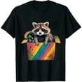 thumbnail image 1 of Adopt A Street Cat Shirt Funny Opossum Raccoon Skunk Vintage T-Shirt, 1 of 5