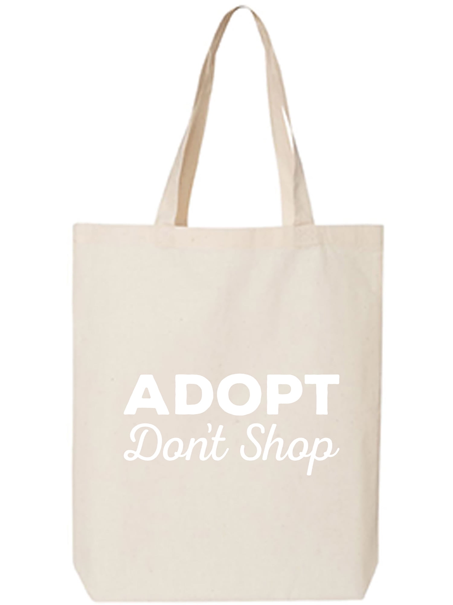 Adopt Don't Shop Canvas Tote Bag Adopt Don't Shop Canvas Tote Bag