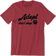 thumbnail image 1 of Adopt Don't Shop Rescue Animals Cat and Dog T-Shirt, 1 of 4