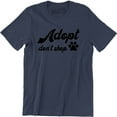 thumbnail image 1 of Adopt Don't Shop Rescue Animals Cat and Dog T-Shirt, 1 of 4