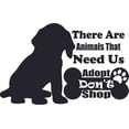 thumbnail image 1 of Adopt Love Dogs Adopt Dont Shop Customized Wall Decal - Custom Vinyl Wall Art - Personalized Name - Baby Girls Boys Kids Bedroom Wall Decal Room Decor Wall Stickers Decoration Size (15x30 inch), 1 of 1