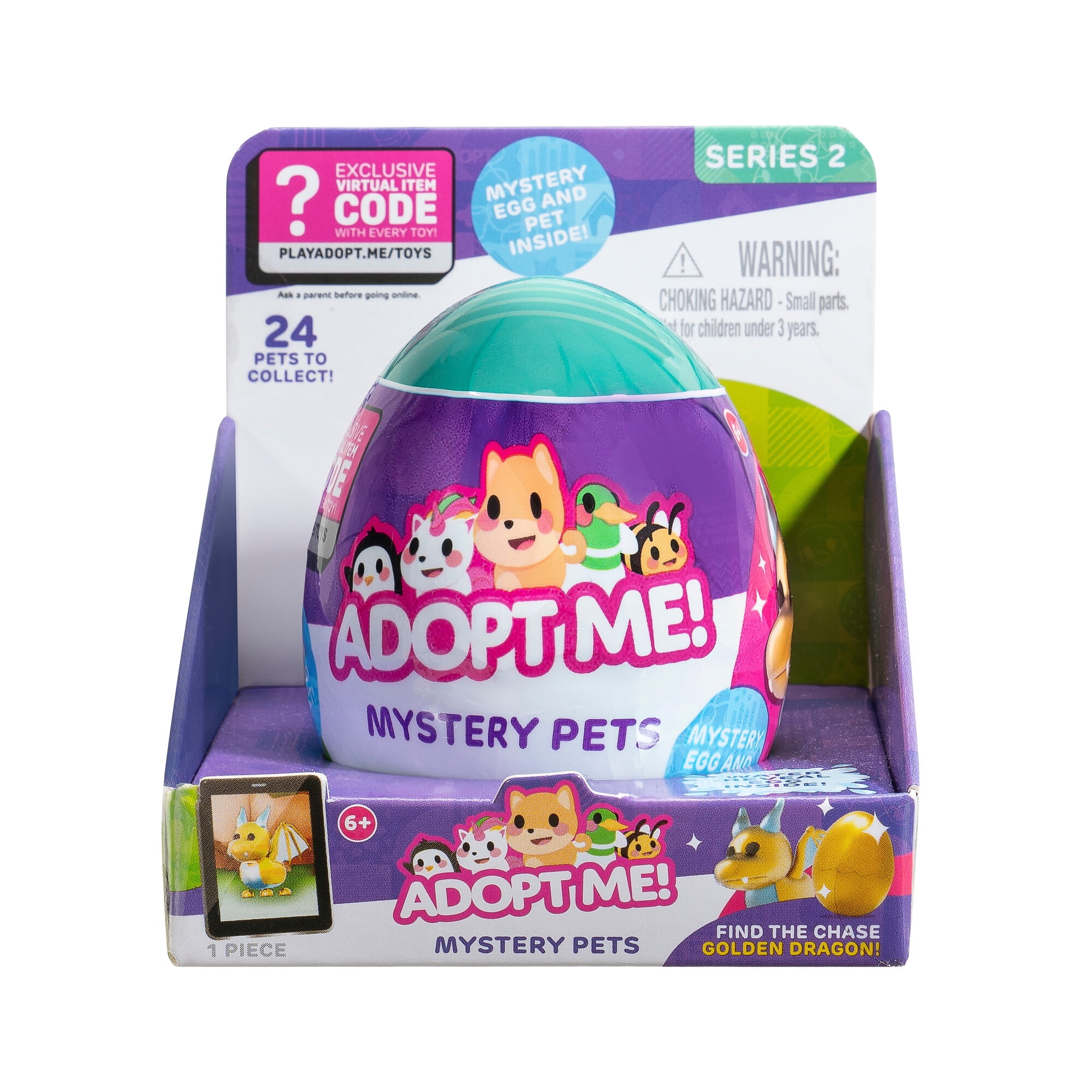 ADOPT ME! Surprise PURPLE Egg Plush Pets (Series 1) *1 Of 4 Mystery Pets &  Code*