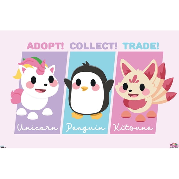 Adopt Me! - Adopt, Collect, Trade Wall Poster, 14.725" x 22.375"
