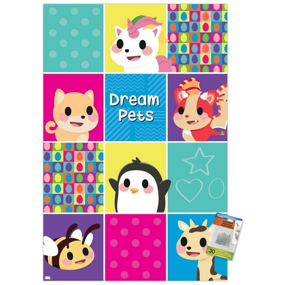 Adopt Me! - Panels Wall Poster with Push Pins, 22.375" x 34"