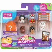 Adopt Me! Pets Perfect Pups Mini Figure 6-Pack (Online Virtual Item Redemption Code!)