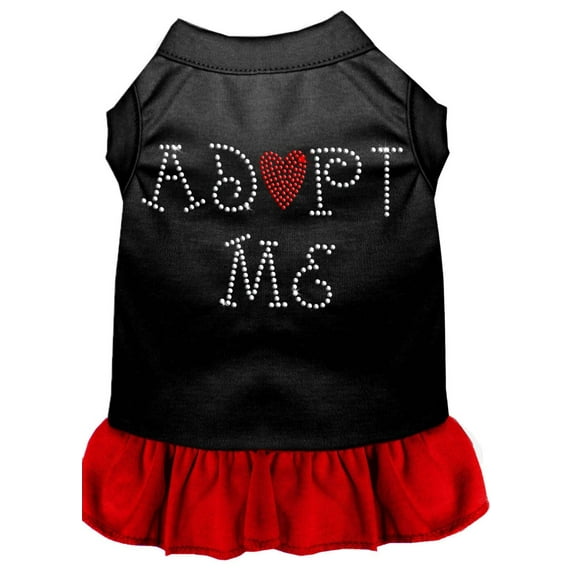 Pet Dog Cat Dress Rhinestone, "Adopt Me"