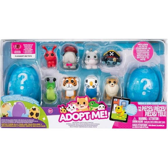 Adopt Me! Series 3 Mystery Pets Multipack Mini Figure 10-Pack (Devil Backpack Online Virtual Item Redemption Code!)