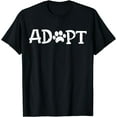 thumbnail image 1 of Adopt No Shopt Animal Protection Animal Rescue Animal Cage Adopted T-Shirt Black 2X-Large, 1 of 4