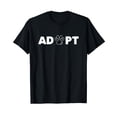 thumbnail image 1 of Adopt Pawprint Graphic T-Shirt for Animal Rescue Support and Pet Lovers, 1 of 5