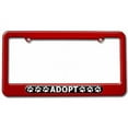 thumbnail image 1 of Adopt, Pet Cat Dog License Plate Tag Frame, Multiple Colors, 1 of 1